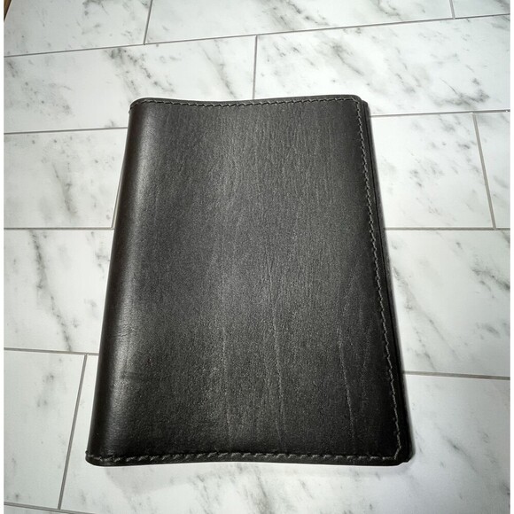 Black Leather Bible/Book Cover 16.75x10.5in Unisex Renaissance Art Santa Fe - Picture 1 of 5